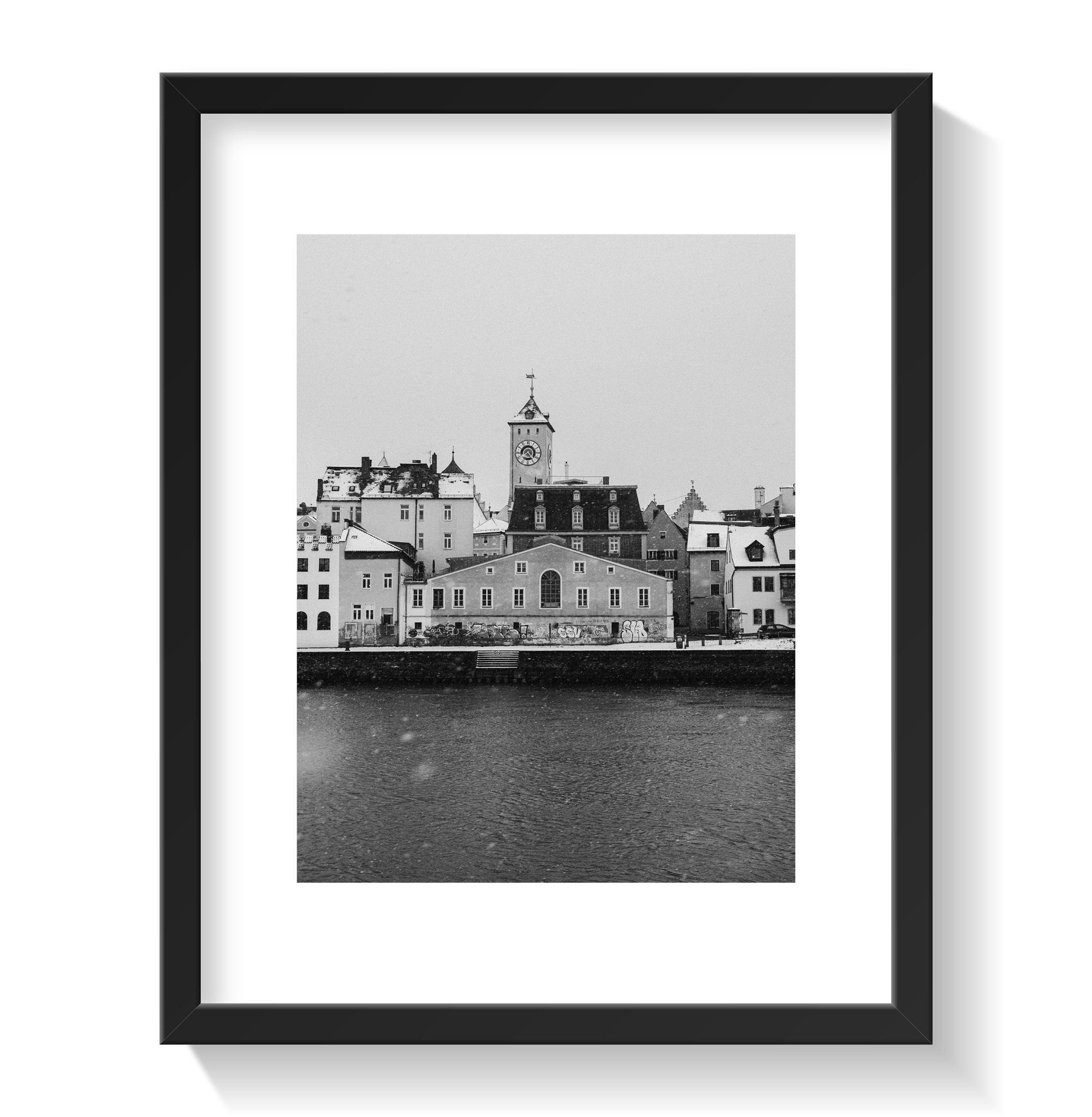 Fotoprint 'Verschneites Regensburg'