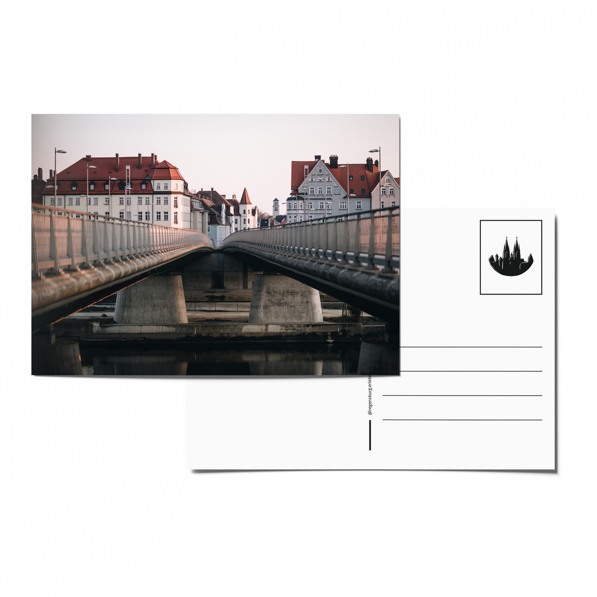 Postkarte 'Niebelungenbrücke'
